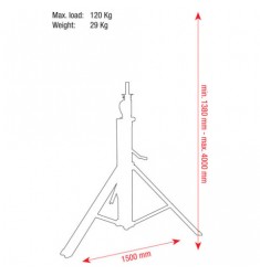 Showtec Pro 4000 Wind up stand